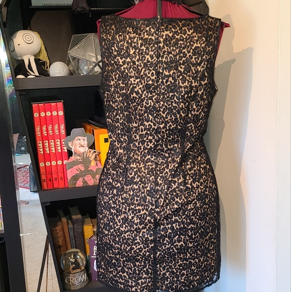 90's Rampage Lace Over Animal Print Dress - Picture 4 of 5